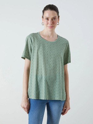 Lc Waikiki Yeni Sezon Bisiklet Yaka Ajurlu Bluz