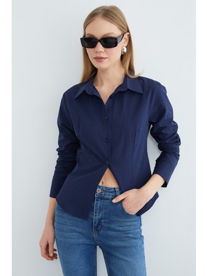 FullaModa Basic Pensli Slim Fit Gömlek