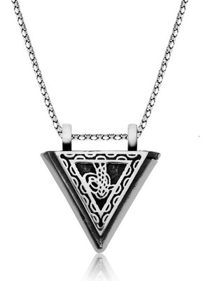 LTG Nova 925 Ayar Gümüş Tuğralı Muskalık Gümüş Kolye PT2610658 (892)