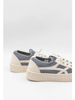 Guja Kadın Deri Triko Detaylı Yürüyüş Spor Ayakkabı Gj 26Y 420-1