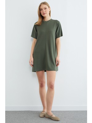 FullaModa Basic Çimalı Mini Boy Modal Elbise