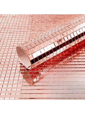 Luz&pos Kare Bronz Cam Mozaik Fayans Çıkartmaları El Işi Kare Cam Fayans Kendinden Yapışkanlı Aynalı Dekor Panel 30X30 cm