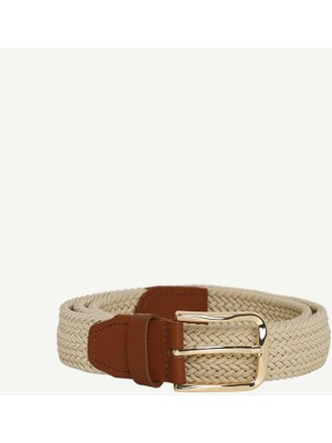 Yargıcı Deri Garnili Elastik Örgü Deri Kemer