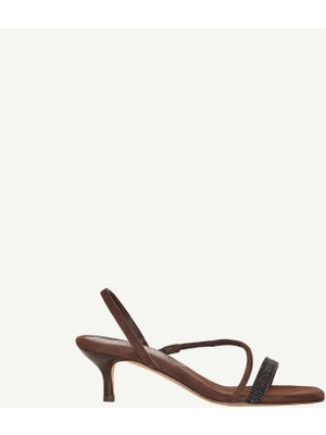 Yargıcı S Bantlı Açık Topuklu Ayakkabı