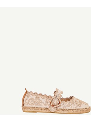 Yargıcı Nakış Işlemeli Mary Jane Espadril