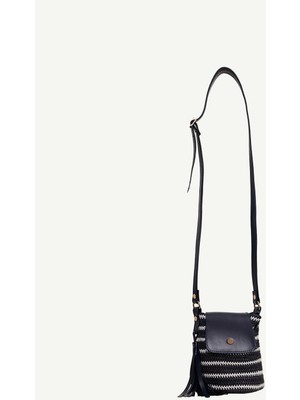 Yargıcı Hasır Örgülü Küçük Çapraz Çanta