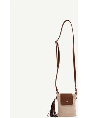 Yargıcı Kumaş Örgülü Küçük Çapraz Çanta