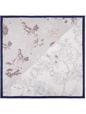 Yargıcı Çiçek Desenli Fular