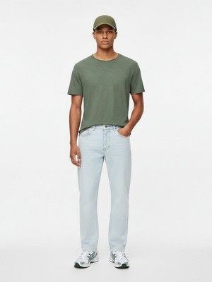 LTB Kısa Kollu Sıfır Yaka Basic Yeşil T-Shırt