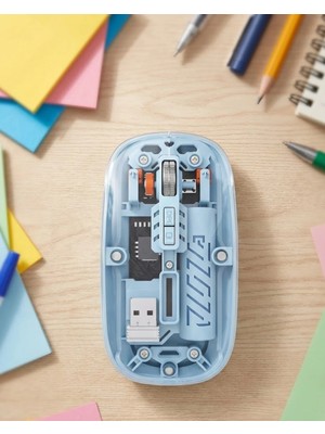Astraltech Ofis ve Günlük Kullanım Için Mavi Bluetooth Kablosuz Mouse