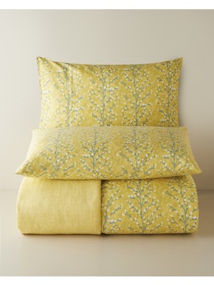English Home Branchmist Kolay Ütülenir Çift Kişilik Nevresim Seti 200X220 cm Sarı