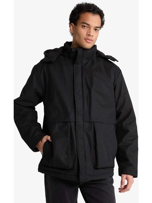 DeFacto Su Geçirmez Slim Fit Kapüşonlu Mont F5690AX25WN