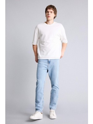 DeFacto 90's Slim Fit Dar Paça Jean Yıkamalı Pantolon E1371AX26SP