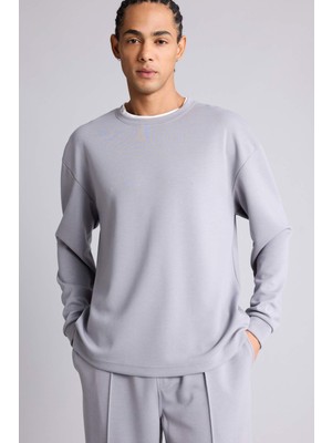 DeFacto Boxy Fit Skuba Dalgıç Kumaş Sweatshirt G6288AX25WN