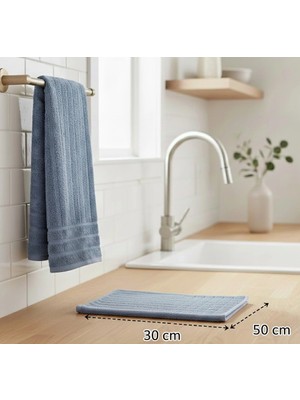 Biçomi 6lı Buklet Dokulu Mutfak ve El Havlusu Seti 30X50 cm Azra