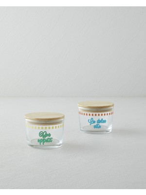 English Home Bon Vita Cam 2'li Baharatlik 220 ml - 220 ml Mavi-yeşil