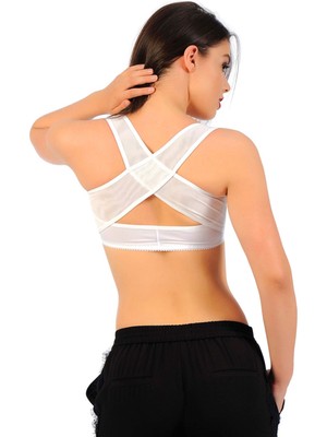 Elma Shop Beyaz Kadın Sırt Toparlayıcı Korse