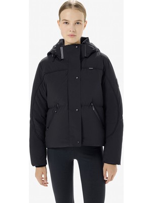 Greyder Kadın Siyah Suya Dayanıklı Kaz Tüyü Mont 5K2TM84021