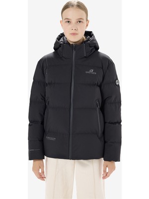 Greyder Kadın Siyah Suya Dayanıklı Kaz Tüyü Mont 5K2TM84025