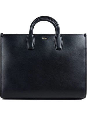 Boss %60 Polyester, %40 Poliüretan Siyah Kadın Tote Çanta Sandy Med Tote