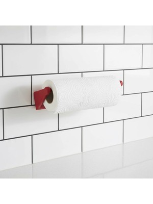 Astraltech Kırmızı Peçete Askısı Mutfak Duvar Tipi Peçetelik Organizer