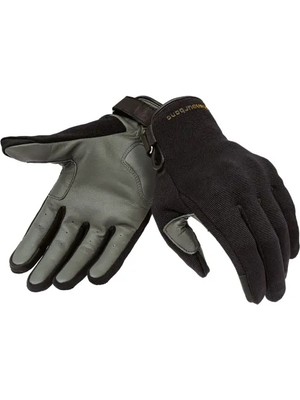 Tucano Urbano Eden Yazlık Deri Eldiven Siyah Gri Nefes Alabilir ve Dokunmatik Ekran Uyumlu