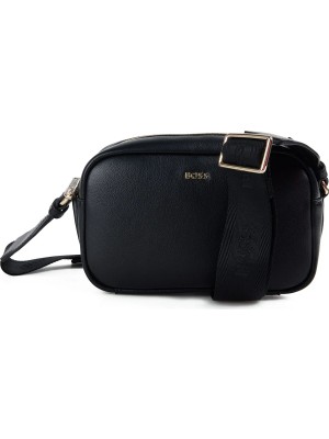 Boss %60 Polyester, %40 Poliüretan Siyah Kadın Çapraz Çanta Sandy Crossbody
