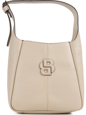 Boss %70 Poliüretan, %30 Polyester Açık Bej Kadın Hobo Çanta Anett New Hobo