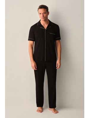 Suwen Mr. Men Gömlek Yaka Pijama Takımı