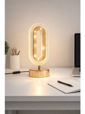 Doruk Modern Masa Lambası Enerji Tasarruflu Dekoratif LED Abajur(Gün Işığı)Yatak Odası Çalışma Odası