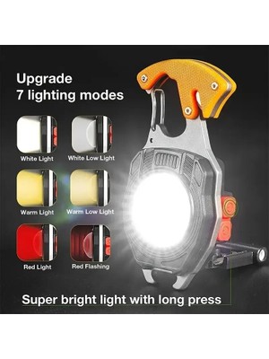 Luz&pos LED Şarj Edilebilir El Feneri Çok Amaçlı Alet Anahtarlık