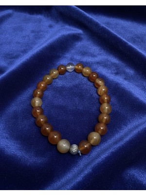 Meneva Aksesuar Akik Doğal Taş Bileklik