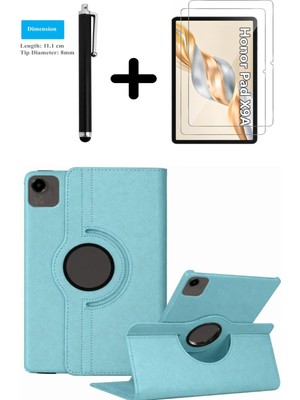 TekNetStore Honor Pad X9A 11.5 Inç Kılıf Ekran Koruyucu Kalem Seti 360 Dönebilen Kapak Ön Arka Koruma