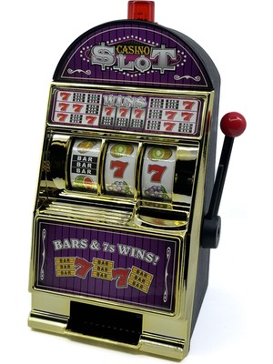 Bıyıklı Tobacco Casino Slot Makinesi Şeklinde Işıklı ve Sesli Kumbara