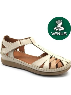 Venüs 25033540 Kadın Hakiki Deri Önü Kapalı Anatomik Taban Günlük Sandalet