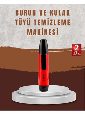 Astraltech Raks Leo Burun Kulak Tüy Alma Makinesi 45 Dk Şarj Süreli Kırmızı
