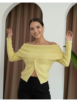 Salome Butik Madonna Düğmeli Triko