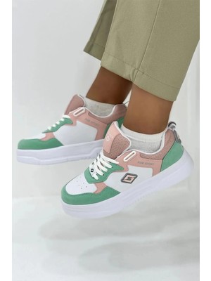 Romex Kadın Bej Ortopedik Taban Cilt A Kalite  Sneaker 030