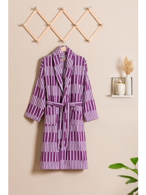 Soley Piano | %100 Pamuk Jakarlı Unisex Bornoz