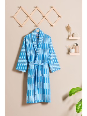 Soley Piano | %100 Pamuk Jakarlı Unisex Bornoz