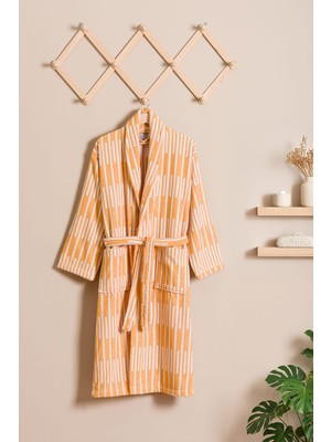 Soley Piano | %100 Pamuk Jakarlı Unisex Bornoz