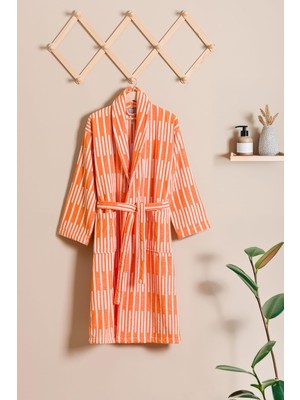 Soley Piano | %100 Pamuk Jakarlı Unisex Bornoz