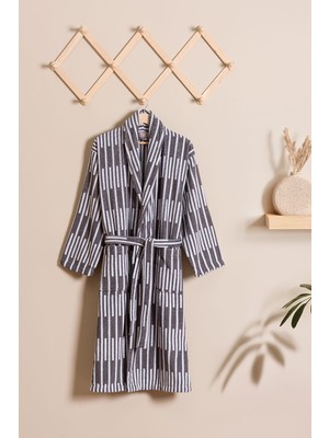 Soley Piano | %100 Pamuk Jakarlı Unisex Bornoz