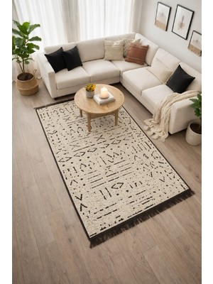 Lorvian Noletti Modern Tarz Dokuma Hafif, Şık ve Günlük Kullanıma Uygun Kilim