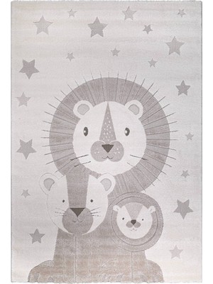 Valery Home Nero Çocuk Antialerjik Yumuşacık Peluş Tuşeli Krem Dokuma Halı Salon Mutfak Koridor Halısı