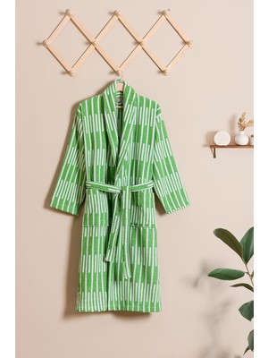 Soley Piano | %100 Pamuk Jakarlı Unisex Bornoz