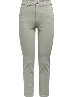 Only Kadın Yüksel Bel Düz Kesim Yeşil Kot Pantolon - 15252531