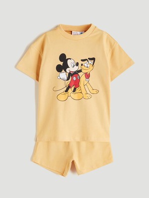 Lc Waikiki Yeni Sezon Mickey Mouse Baskılı Erkek Bebek Tişört ve Şort 2'li