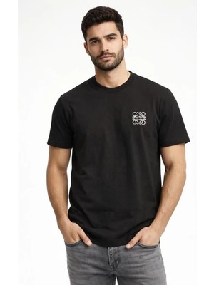 Siyah Loewe Nakışlı Tshirt
