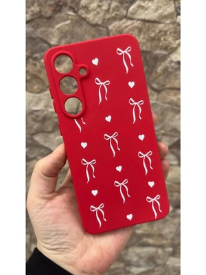 Vip Case Samsung Galaxy S24FE Uyumlu Kalpli Fiyonk Desenli Silikon Darbe Emici Klasik Korumalı Rubber Kılıf